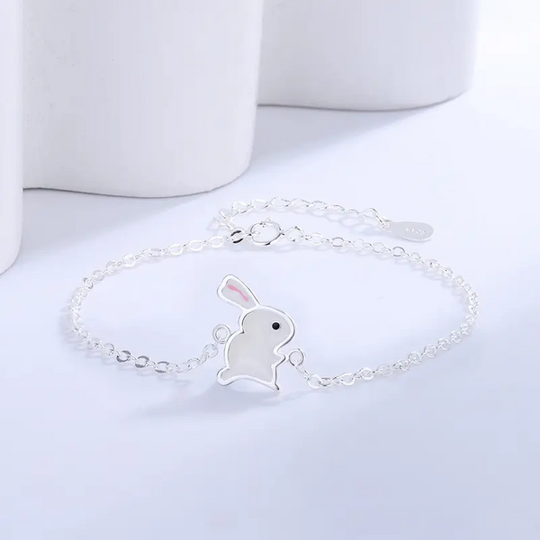 Armkette Kaninchen Sterling Silber 925 Damen Armband 19,5 cm