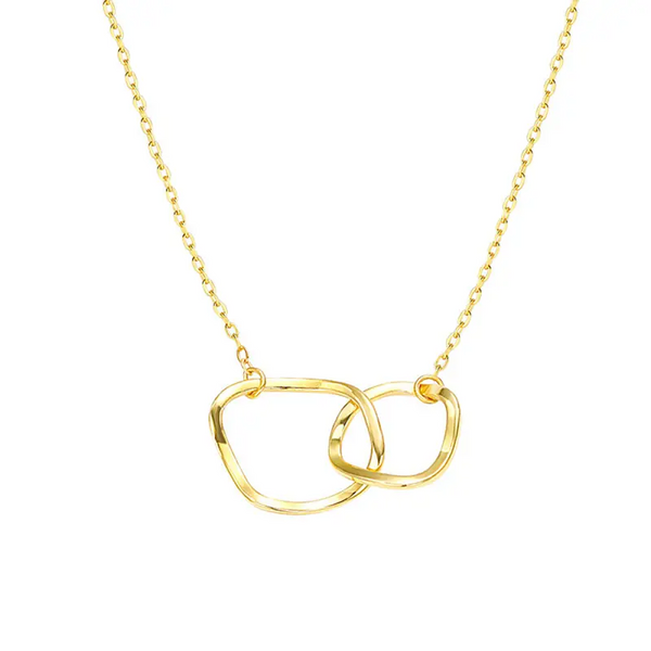 925er Silberkette mit doppelt verbundenen Ringen – Symbol der Verbundenheit