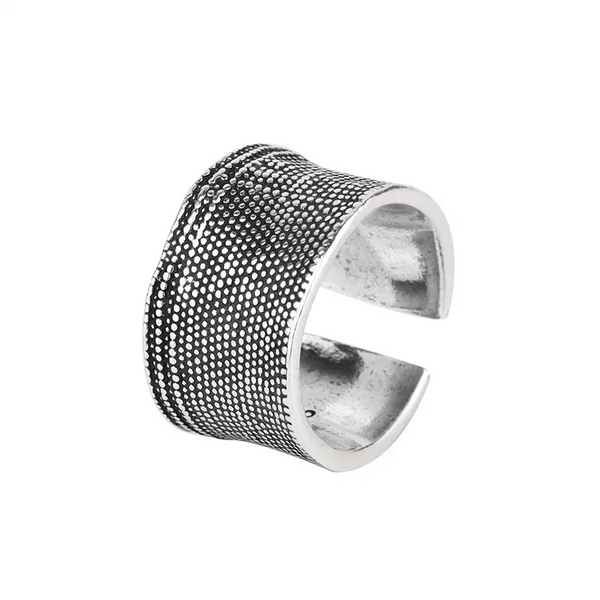 Damenring im ischen Design, Sterling Silber 925, geschwärzt, Größenverstellbar