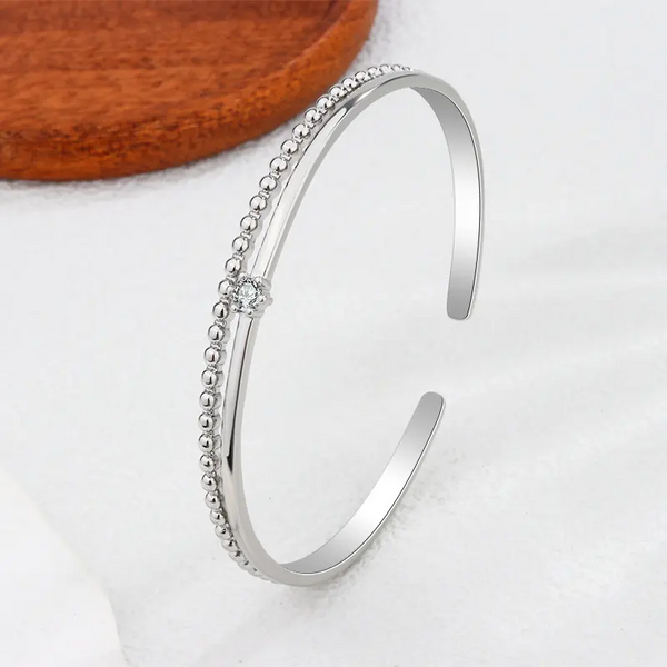 Armreifen mit Kugeln Sterlingsilber Zirkonia Damen Armkette Armband