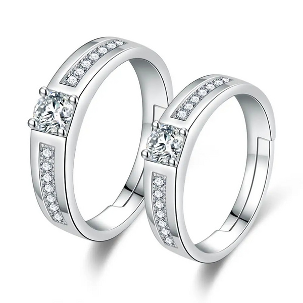 Luxus-Verlobungsringe mit Zirkonia  | Sterling Silber 925 Partnerringe
