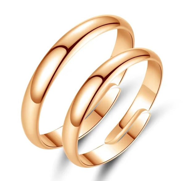 Silber 925 Ringe | Damen Herren Verstellbare Partnerringe in Roségold 💍✨