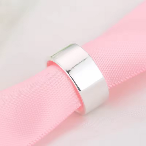 Damen Ring Sterling Silber 925 Glatt offen verstellbar