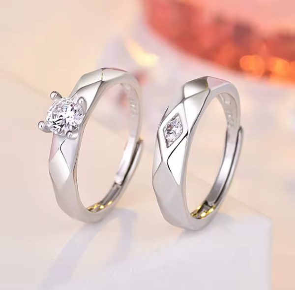 Partnerringe – Elegantes Design mit einzigartigem Schliff und funkelnden Zirkon