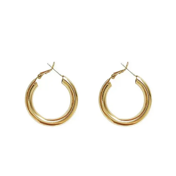 925 Silber Creolen – Klassisch Rund – Gold- oder Silberfarben – Damen Ohrringe