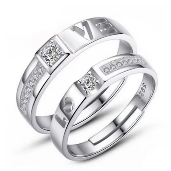 Partnerringe 925 Silber – Zeitloses Design mit funkelnden Zirkonia-Steinen