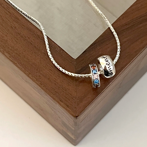 Armkette Elegante Silber 925  mit bunten Kristallanhängern Multi Farben