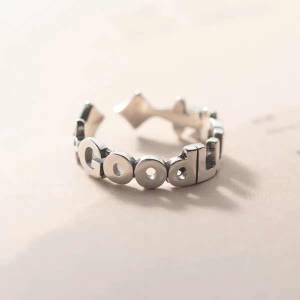 Damen Ring mit vielen Glück, Sterling-Silber 925 und Größenverstellbar