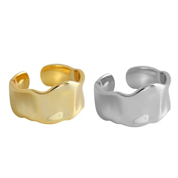Elegante Verstellbare Ringe Silber 925 - Minimalistischer Schmuck in Gold Farbe