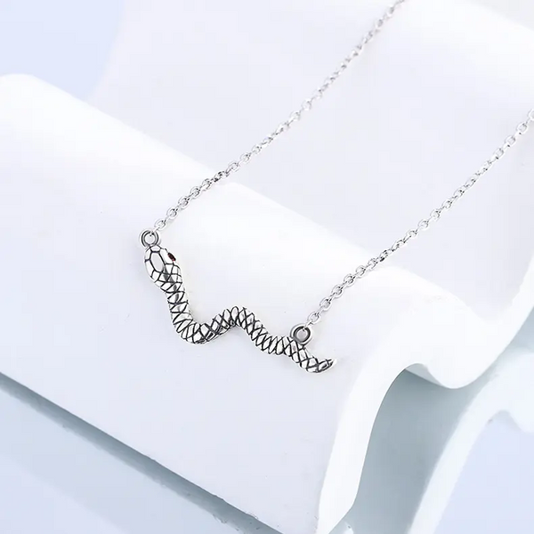 Halskette Schlange Sterlingsilber 925 geschwärzt Damen Schmuck