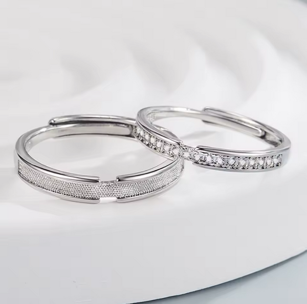 Partnerringe Silber 925 – schlicht, elegant und verstellbar für perfekten Sitz