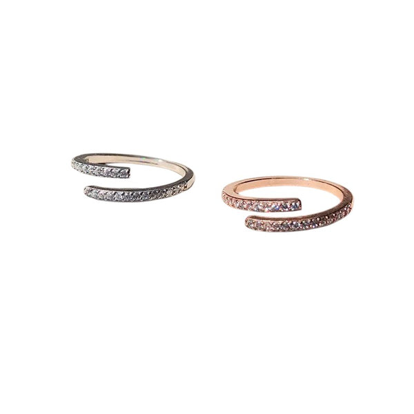 Damen Ring Sterling Silber 925 mit Zirkonia Schlanke ring