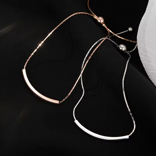 Armband Sterling Silber 925 Rechteck Silber-Rosegold Mädchen Kinder armkette