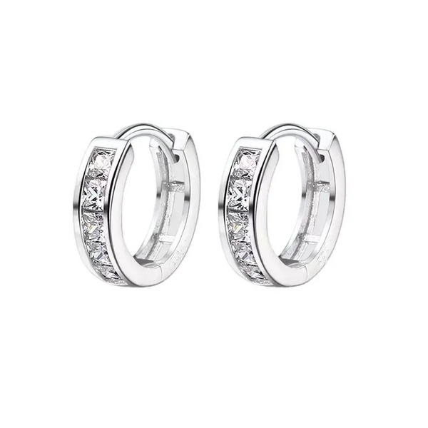 Elegante 925 Sterling Silber Creolen mit Zirkonia – Klassisch & Zeitlos