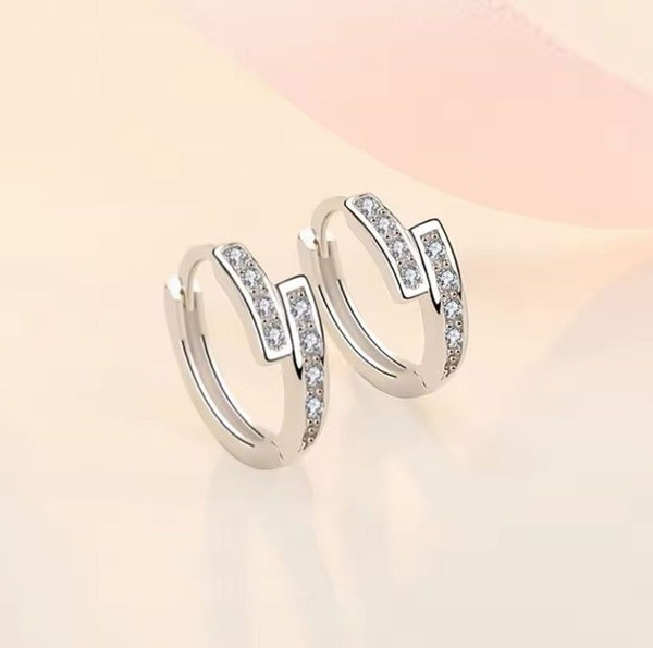 Elegante Zirkonia Ohrringe für Damen | 925 Sterling Silber Creolen