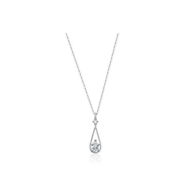 Halskette Oval Silber 925 glänzend Zirkonia Damen Mädchen Schmuck 38+4cm