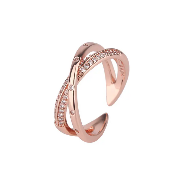 Verdreht Offene Ringe in Roségold & Silber 925– Eleganz pur