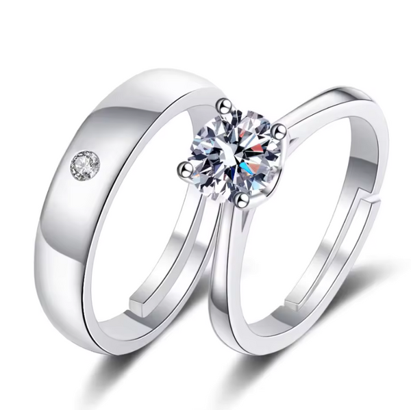 Partnerringe Ring Elegante und zeitlose mit funkelnden Zirkonia-Steinen