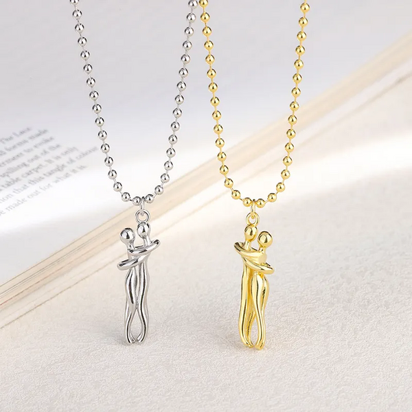 Halskette Damen-Herren Liebe Sterling Silber 925 Golde-Silber Kette