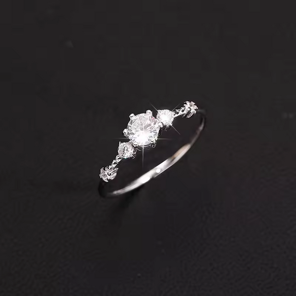 Damen Ring 3 Ringen unterschiedlichen Größen, Silber 925 -Zirkonia, Valentinstag