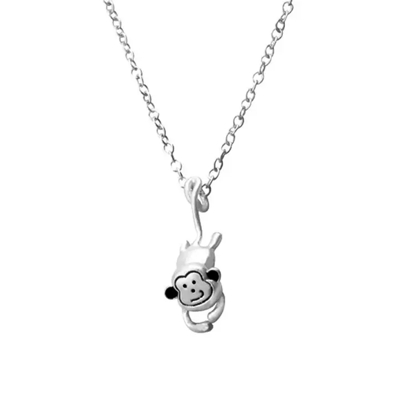 Halskette mit Anhänger Affe Sterling Silber 925 Damen Kette