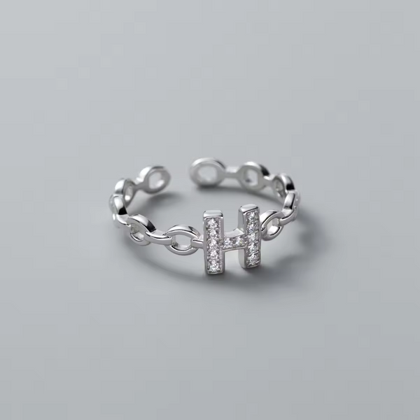 Damenring im Ketten-Look-(H) Sterling-Silber 925 Zikronia, offene Größe.