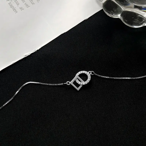 Damen Armkette Kreis Sterling Silber 925 Mädchen Armband