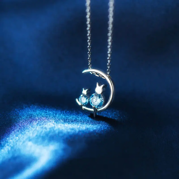 Halskette Katze Sterling Silber 925 Zikronia Damen Mädchen Kinder Kette