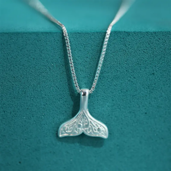 Halskette Fischschwanz Sterling Silber 925 Fisch Damen Kette