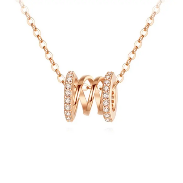 „Elegante Halsketten mit funkelnden Spiralanhängern in Silber 925 und Roségold“