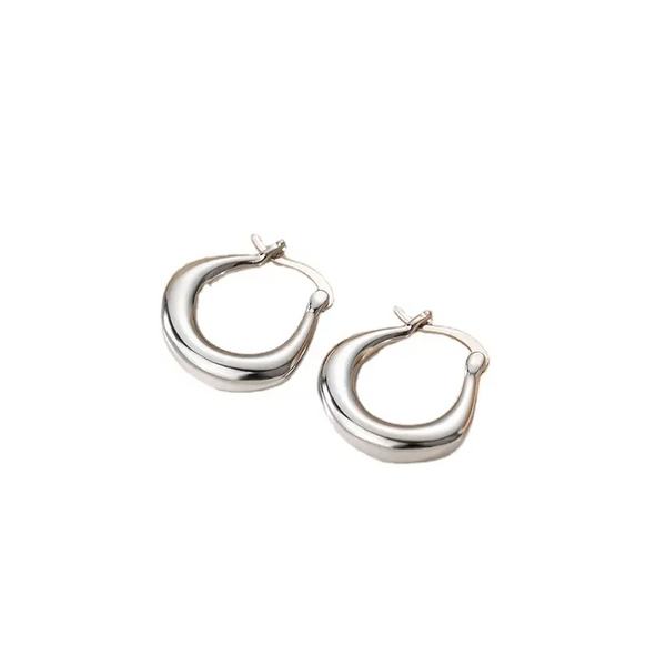 Klassische 925 Sterling Silber Ohrringe – Abgerundetes Design für jeden Anlass