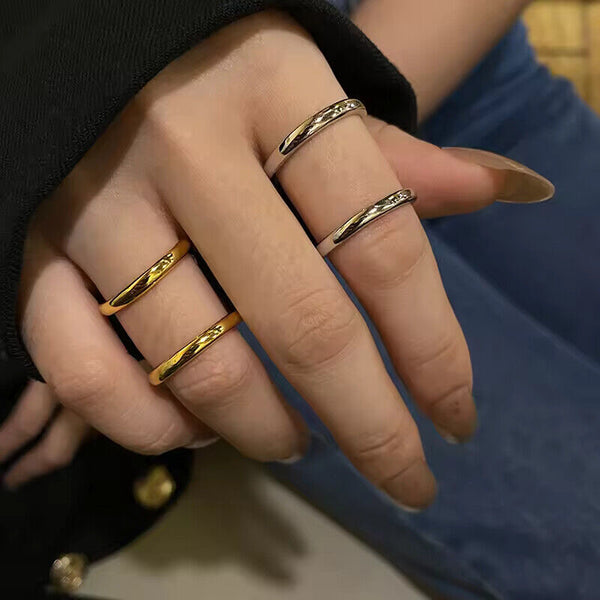 Damenring, zweireihig, verstellbar, Silber-Gold