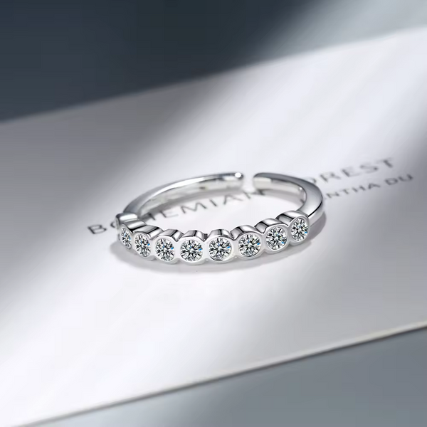 Schmaler Damen Ring mit Zirkonia Sterling Silber 925 dünn
