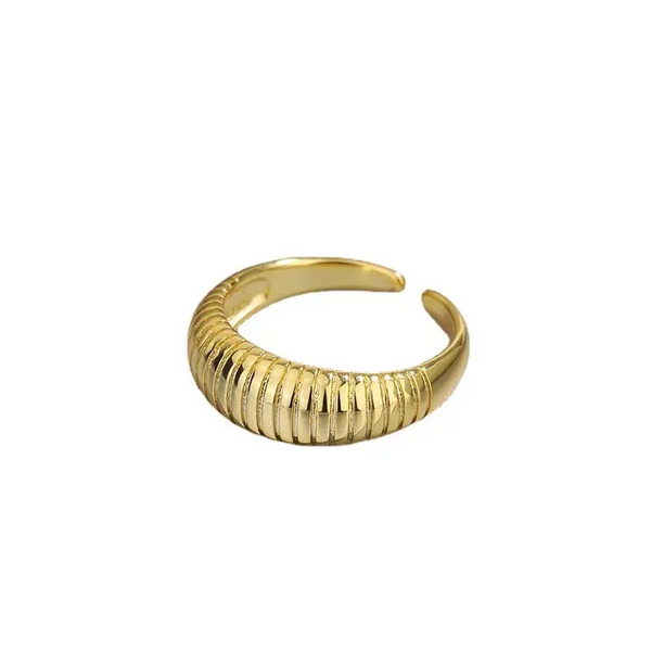 Damen Ring Muster 50 - 57 verstellbar Sterling Silber 925 Spule offen