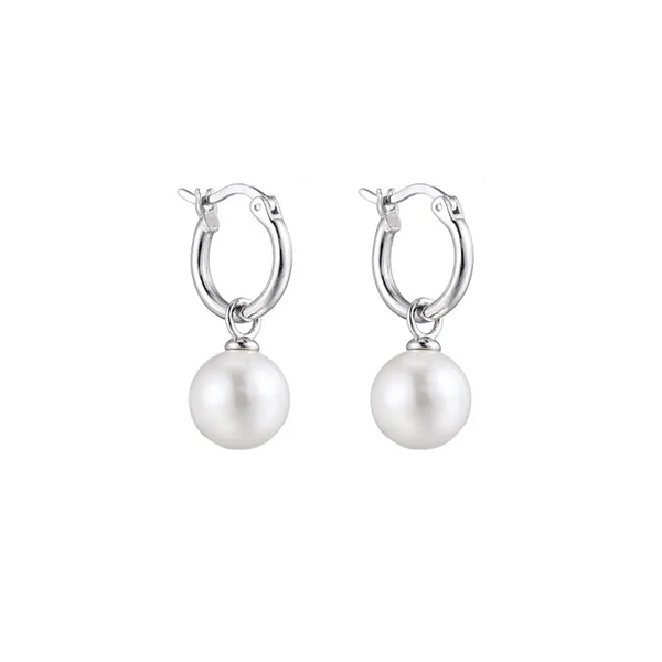 925 Silber Creolen mit Perle – Klassische Eleganz in Silber & Gold