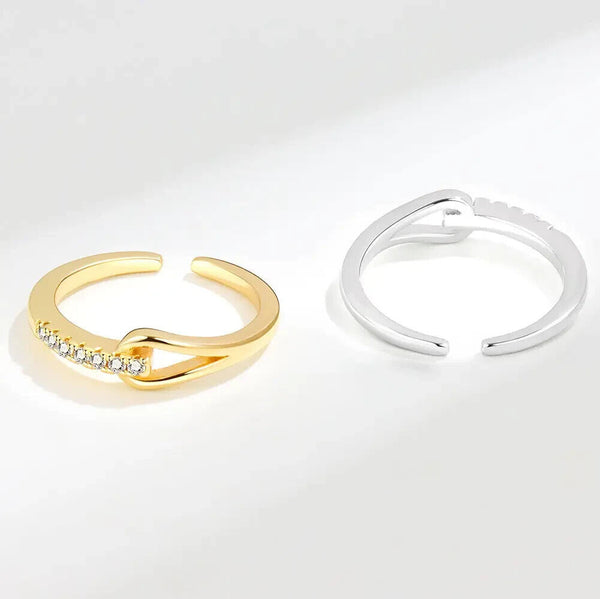 schlank Ring Sterlingsilber Zirkonia Ring 45 - 51 Verstellbar neu