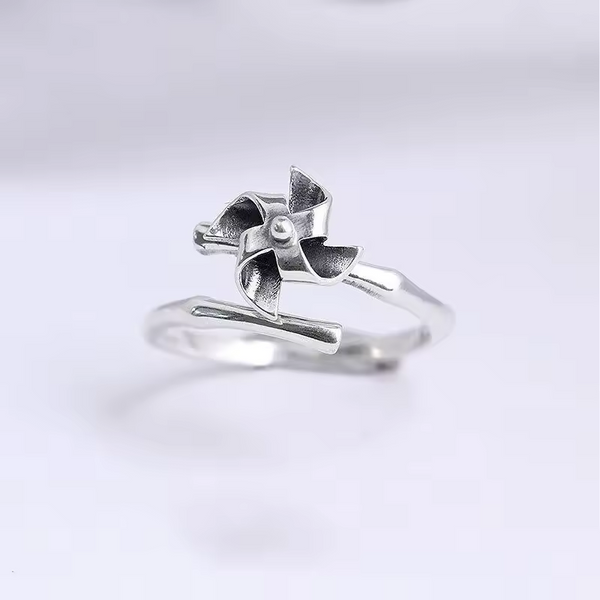 Damenring mit Windrad, Sterling Silber 925