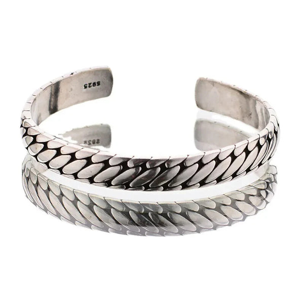 Armband Kette-Look Sterling Silber 925 Damen Herren Armreif