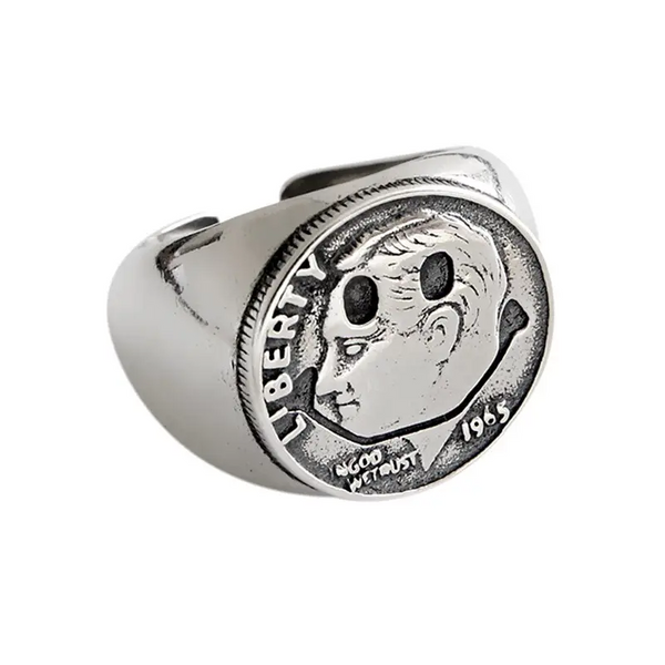 Einzigartiger Vintage-Ring –Zeitlose Münze trifft auf modernes Design