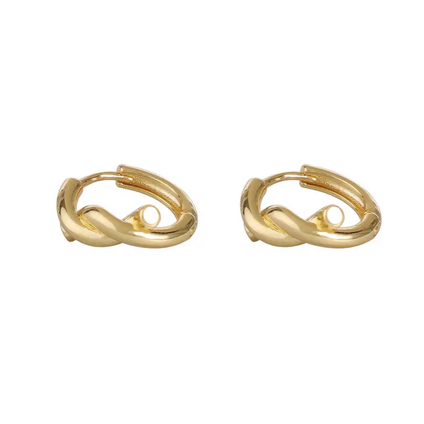 Kleine Creolen | Elegante Damen Ohrringe in verschlungenem Design