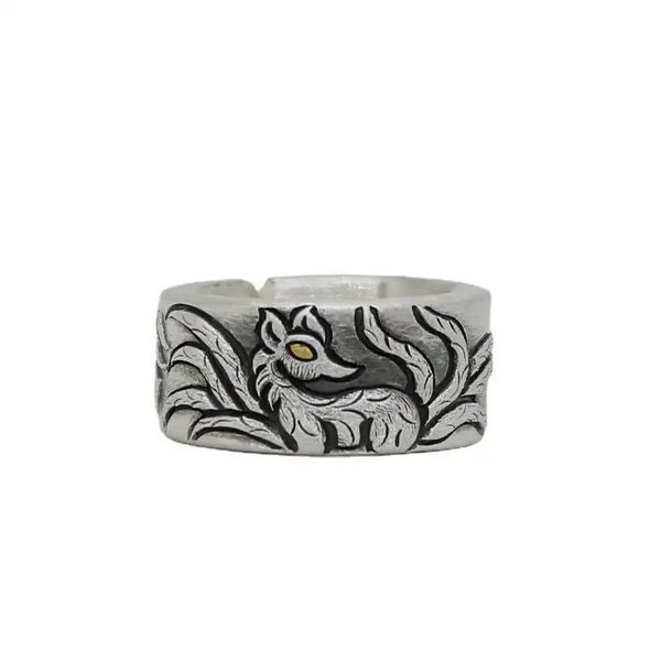 Damen Ring Hirsch Tier Sterling-Silber 925, 50-57 Verstellbar.
