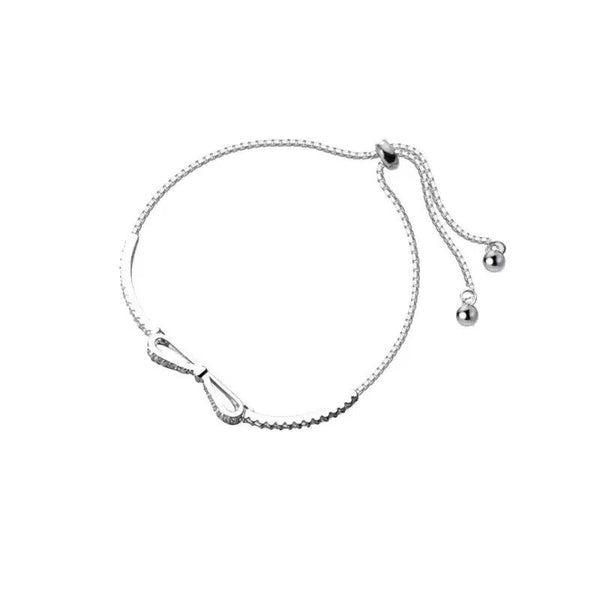 Armband Schleife infinity Sterling Silber 925 Zirkonia Damen Mädchen