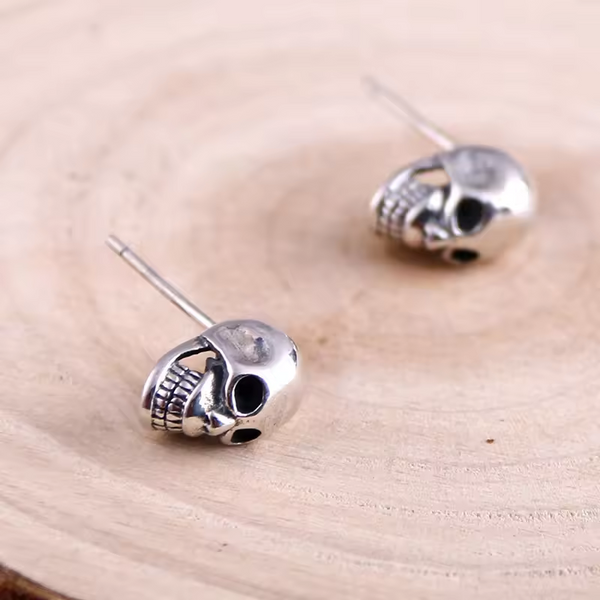 Damen- Herren Schädel -Ohrstecker Totenkopf Silber 925 Skull Ohrstecker