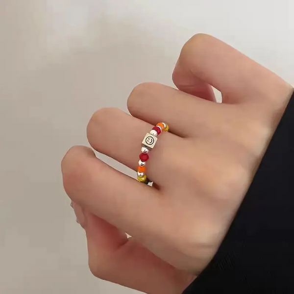 Damen Ring Smile Multi Farben Anpassbar für alle Größen