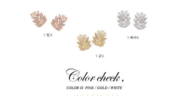 Creolen  Silber 925 Blätterform Damen Ohrringe Gold-Rosegold-Silber