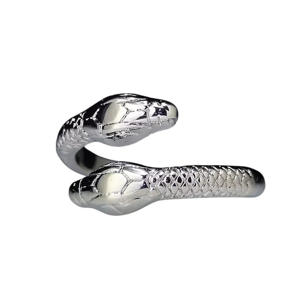 Damen Ring Schlange Sterlingsilber Damen Herren Ring verstellbar 55-59