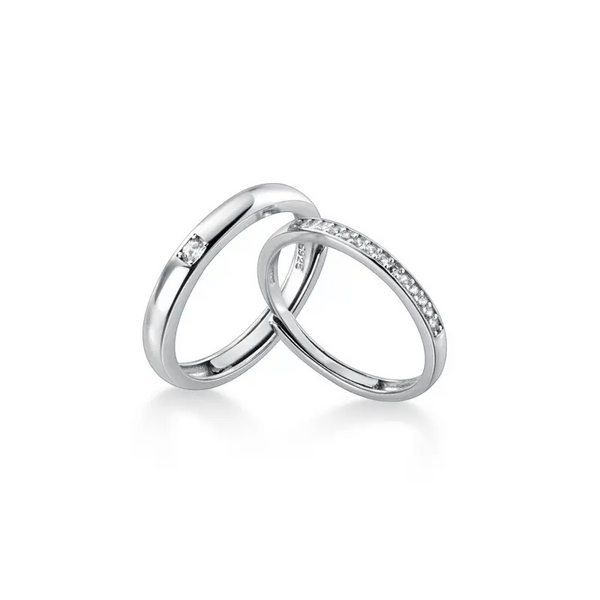 Elegante 925 Sterling Silber Trauringe & Freundschaftsringe mit Zirkonia