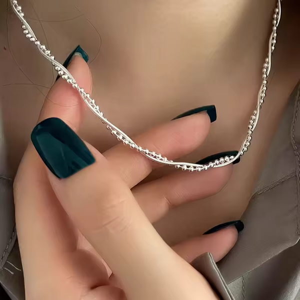 Damen- und Herren-Doppelkette, Sterling Silber 925, neu.