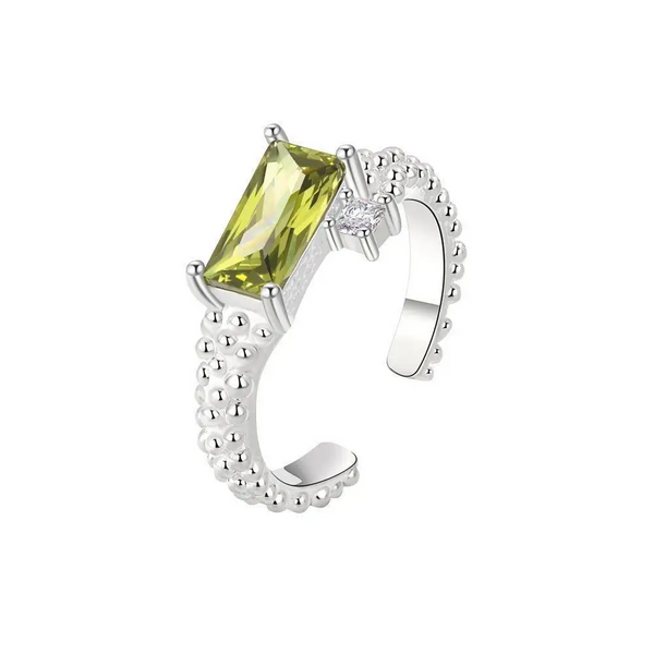 Luxuriöser Statement-Ring Silber 925 Grünem Edelstein – Stilvoll und einzigartig