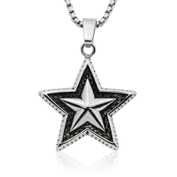 Stern, Halskette, Kette, silber, Herren, Herrenschmuck.